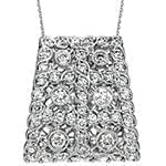 آویز الماس تراش برلیان با طلای سفید مدل: pdb2100