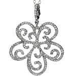 آویز الماس تراش برلیان با طلای سفید مدل: pdb2103