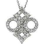 آویز الماس تراش برلیان با طلای سفید مدل: pdb2105