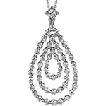 آویز الماس تراش برلیان با طلای سفید مدل: pdb2107