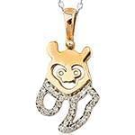 آویز بچه گانه جواهر با نگین الماس تراش برلیان طرح پاندا مدل: pgb2016