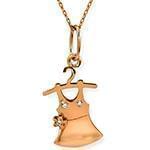 آویز بچه گانه جواهر با نگین الماس تراش برلیان طرح دخترانه مدل: pgb2018