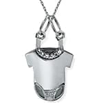 آویز بچه گانه جواهر با نگین الماس تراش برلیان طرح نی نی مدل: pgb2020