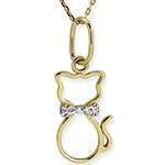 آویز بچه گانه جواهر با نگین الماس تراش برلیان طرح پیشی مدل: pgb2025