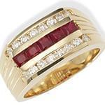 انگشتر جواهر با نگین یاقوت قرمز پرنس و الماس تراش برلیان: مدل rgm1410