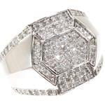 انگشتر مردانه جواهر با نگین الماس تراش برلیان طرح رجال: مدل rgm1414