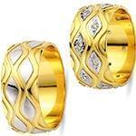 حلقه ست عروسی جواهر با نگین الماس تراش برلیان مدل: srd1295