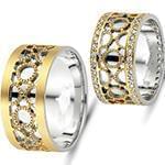 حلقه ست عروسی جواهر با نگین الماس تراش برلیان مدل: srd1297