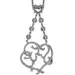 آویز الماس تراش برلیان با طلای سفید مدل: pdb2109