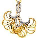 آویز الماس تراش برلیان با طلای زرد مدل: pdb2113