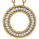 آویز الماس تراش برلیان با طلای زرد طرح دوار مدل: pdb2116