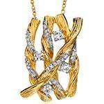 آویز الماس تراش برلیان با طلای زرد مدل: pdb2118