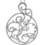 آویز الماس تراش برلیان با طلای سفید مدل: pdb2119