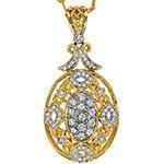 آویز الماس تراش برلیان با طلای زرد مدل: pdb2120