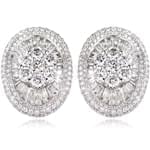 گوشواره جواهر الماس تراش برلیان طرح فلاور مدل: ebf2050