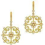 گوشواره جواهر الماس تراش برلیان با طلای زرد مدل: ebf2061