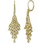 گوشواره جواهر الماس تراش برلیان با طلای زرد مدل: ebf2067