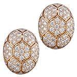 گوشواره جواهر الماس تراش برلیان با طلای رزگلد طرح فلاور مدل: ebf2072