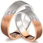 حلقه ست ازدواج جواهر با نگین الماس تراش پرنس مدل: srd1305