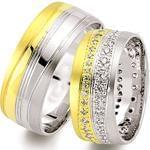 حلقه ست ازدواج جواهر با نگین الماس تراش برلیان مدل: srd1309