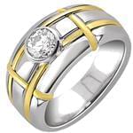 انگشتر طلای مردانه با نگین الماس: مدل rgm1417