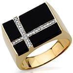 انگشتر طلای مردانه با نگین الماس تراش برلیان و انیکس: مدل rgm1420