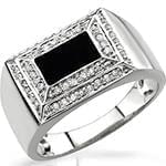 انگشتر طلای مردانه با نگین الماس تراش برلیان و انیکس: مدل rgm1428