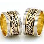 حلقه ست عروسی جواهر با نگین الماس تراش برلیان مدل: srd1314