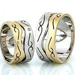 حلقه ست عروسی جواهر با نگین الماس تراش برلیان مدل: srd1316