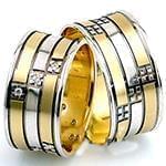 حلقه ست عروسی جواهر با نگین الماس تراش برلیان مدل: srd1318