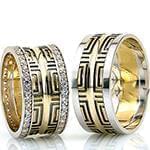 حلقه ست عروسی جواهر با نگین الماس تراش برلیان مدل: srd1322