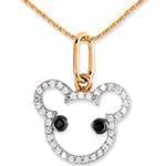 آویز بچه گانه جواهر با نگین الماس تراش برلیان طرح موشی مدل: pgb2031