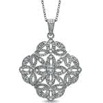 آویز الماس تراش برلیان با طلای سفید مدل: pdb2125