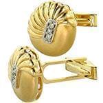 دکمه سردست جواهر با نگین الماس تراش برلیان مدل: cdm1099