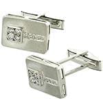 دکمه سر دست جواهر با نگین الماس تراش برلیان مدل: cdm1100