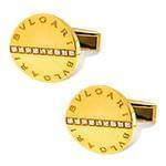 دکمه سر دست طلا با نگین الماس تراش برلیان طرح بولگاری مدل: cdm1108