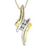 آویز مردانه طلای زرد و سفید با نگین الماس تراش برلیان: مدل npdm1039