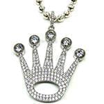 آویز مردانه طلا با نگین الماس تراش برلیان طرح رولکس: مدل npdm1042