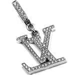 آویز مردانه طلا با نگین الماس تراش برلیان طرح لوئیس ویتون: مدل npdm1047