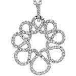 آویز زنانه الماس تراش برلیان با طلای سفید مدل: pdb2134