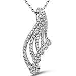 آویز الماس تراش برلیان با طلای سفید طرح یونینک مدل: pdb2136