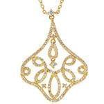 آویز جواهر زنانه الماس تراش برلیان با طلای زرد مدل: pdb2139