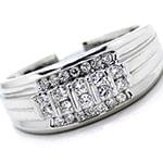 انگشتر طلای مردانه با نگین الماس تراش برلیان طرح رجال: مدل rgm1454