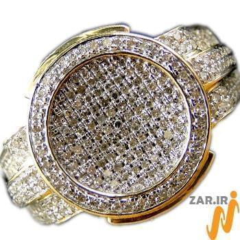 انگشتر طلای مردانه با نگین الماس تراش برلیان طرح مردانه: مدل rgm1458