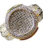 انگشتر طلای مردانه با نگین الماس تراش برلیان طرح مردانه: مدل rgm1458