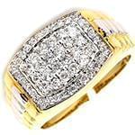 انگشتر طلای مردانه با نگین الماس تراش برلیان طرح رولکسی: مدل rgm1459