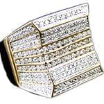 انگشتر طلای مردانه با نگین الماس تراش برلیان طرح رجال: مدل rgm1460