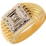 انگشتر مردانه پلاتین با نگین الماس تراش برلیان تخمه مدل: platin2014