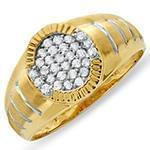 انگشتر پلاتین مردانه با نگین الماس تراش برلیان مدل: platin2018