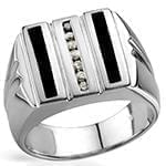 انگشتر پلاتین مردانه با نگین انیکس و الماس تراش برلیان مدل: platin2020